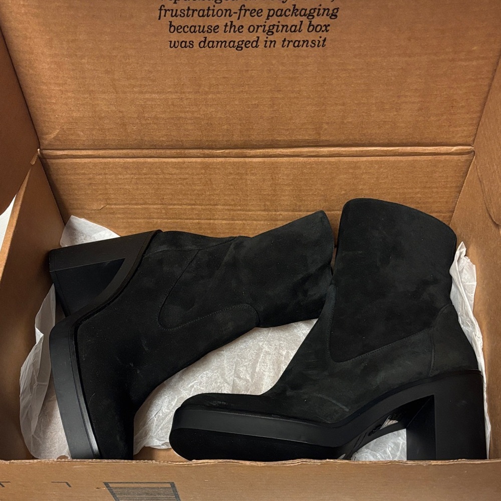 Stuart Weitzman Black Heeled Boots
